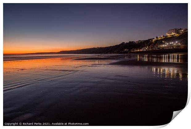 Scarborough Spa reflections Print by Richard Perks