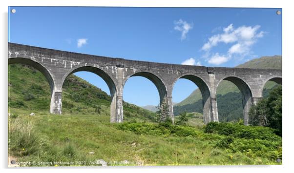 Glenfinnan viaduct Acrylic by Steven McNamee
