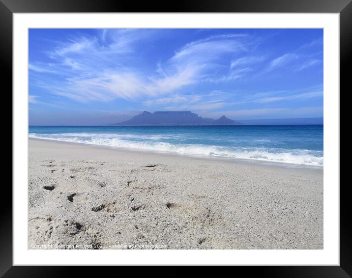 View of Table Mountain Framed Mounted Print by Adrian Paulsen