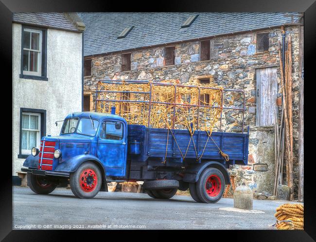 Bedford 0-Type Vintage Lorry Retro British Truck  Framed Print by OBT imaging