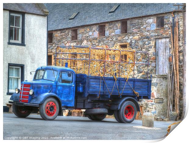 Bedford 0-Type Vintage Lorry Retro British Truck  Print by OBT imaging
