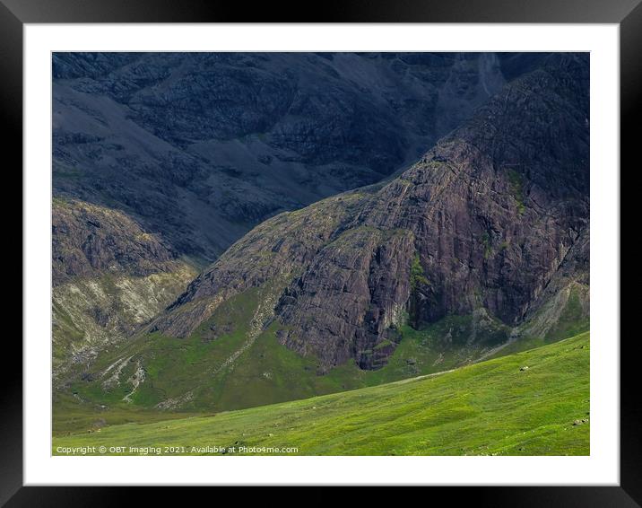 Majestic Black Cuillin Ridge Isle Of Skye Framed Mounted Print by OBT imaging