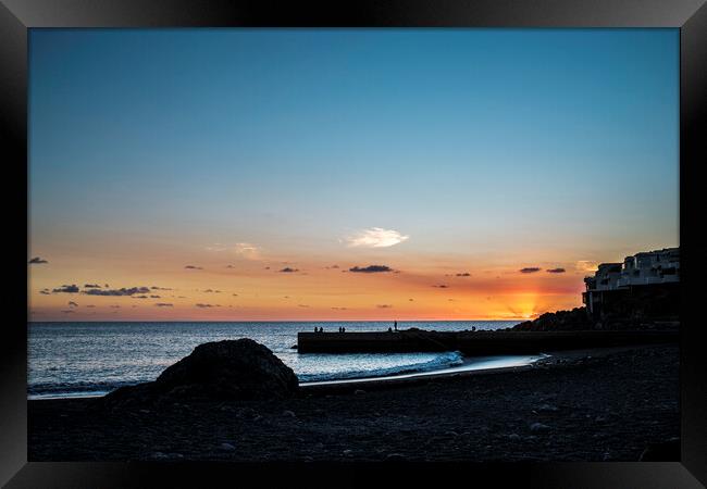 Colourful Costa Adeje sunset, Tenerife Framed Print by Phil Crean