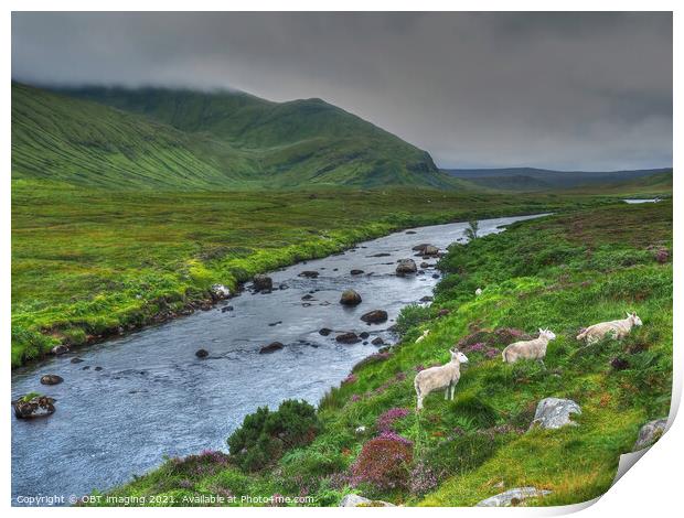 Strath Dionard North West Scotland NC500 Road To Durness Beyond Scourie Print by OBT imaging