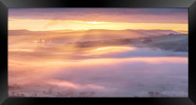 Sublime light over Hope Valley Framed Print by John Finney