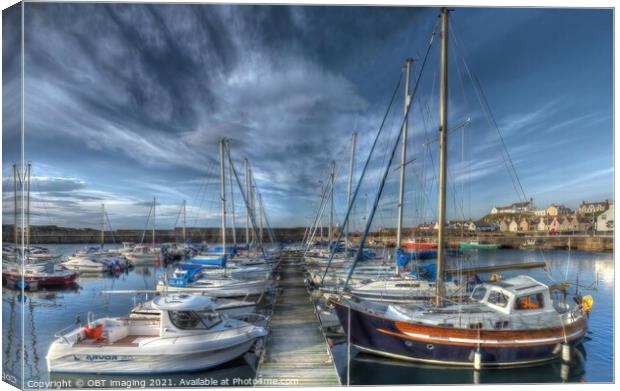 Findochty Village Marina & Harbour Morayshire Scotland Canvas Print by OBT imaging