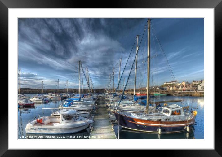 Findochty Village Marina & Harbour Morayshire Scotland Framed Mounted Print by OBT imaging