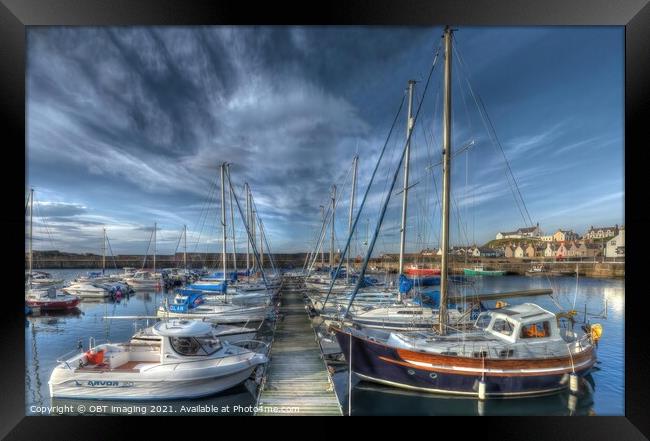 Findochty Village Marina & Harbour Morayshire Scotland Framed Print by OBT imaging