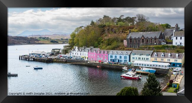 Portree Harbour on the Isle of Skye Framed Print by Keith Douglas
