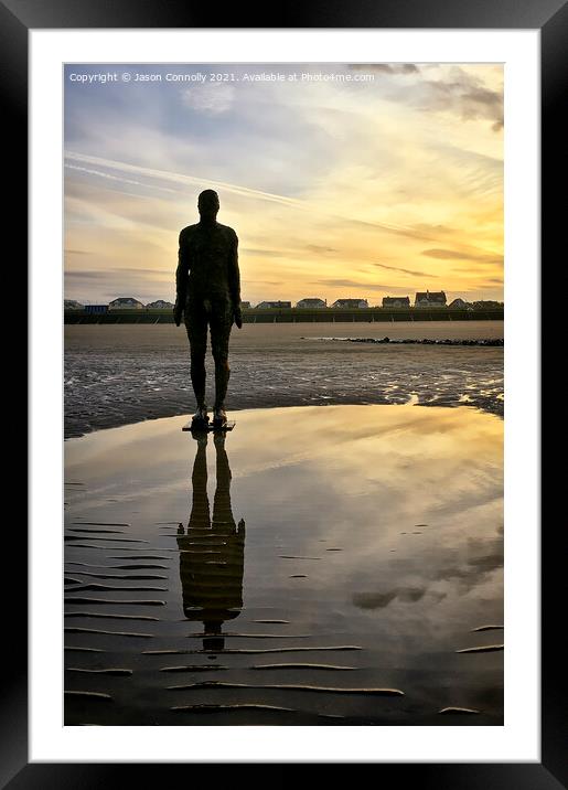 Another Place, Crosby beach. Framed Mounted Print by Jason Connolly