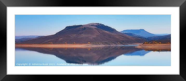 Blue Mesa Reflection Framed Mounted Print by JoDonna Rusk