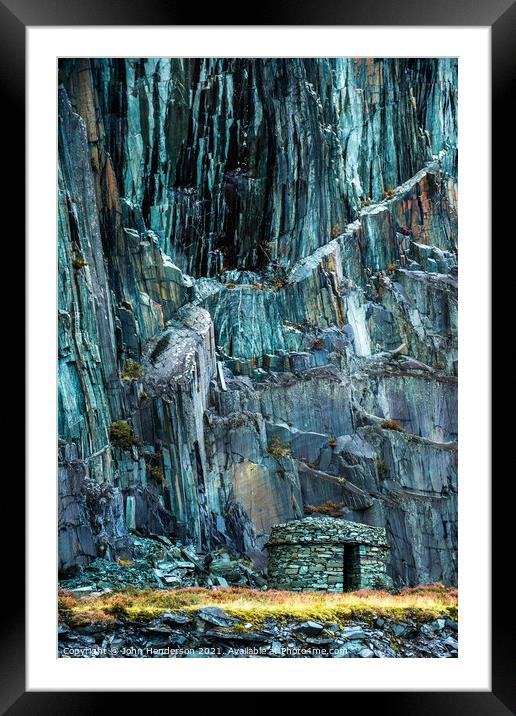 Colour of slate. Framed Mounted Print by John Henderson