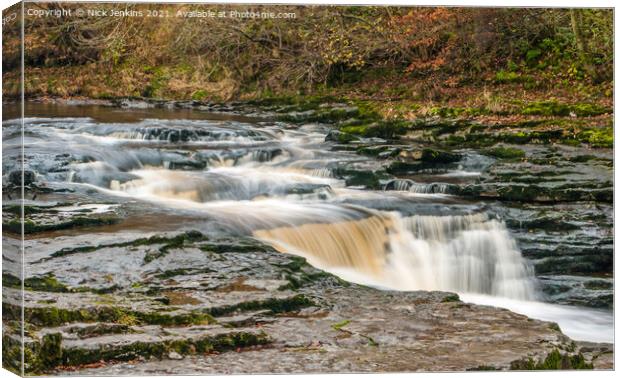 Stainforth Force on the River Ribble Stainforth Canvas Print by Nick Jenkins