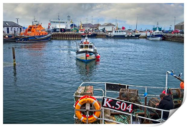 Kirkwall Harbour, Orkney Islands Print by Martyn Arnold