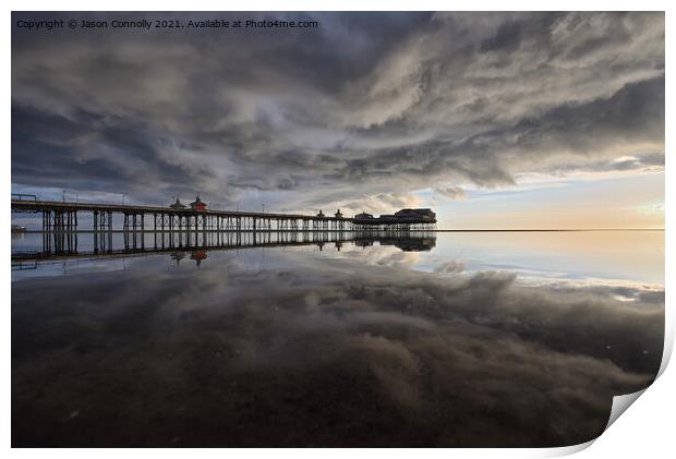 Moody Reflections, Blackpool. Print by Jason Connolly