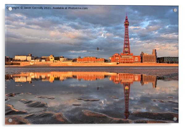 Tower Reflections, Blackpool Acrylic by Jason Connolly