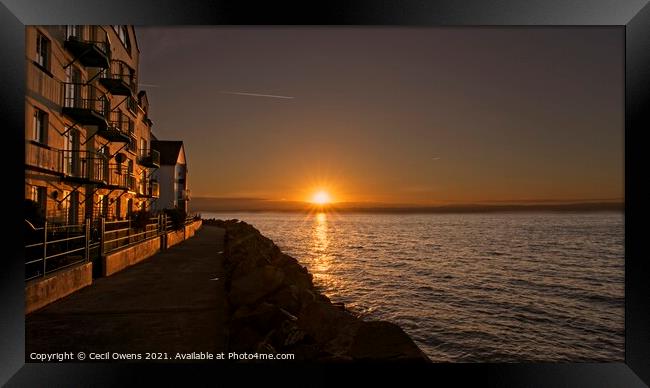 December sunset Framed Print by Cecil Owens