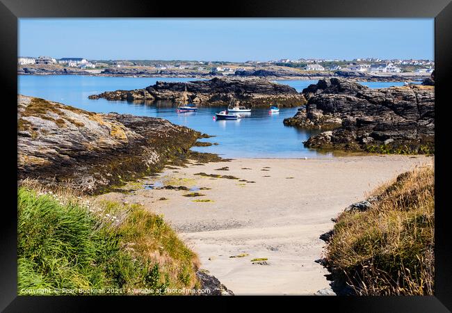 Porth Diana Trearddur Bay Anglesey Framed Print by Pearl Bucknall