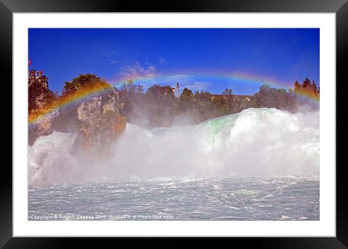 Rainbow Falls Framed Mounted Print by Russell Deaney