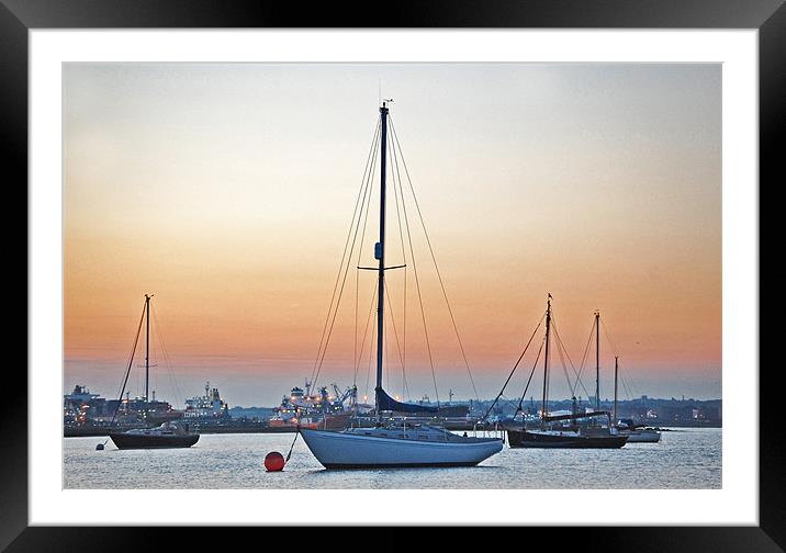 Dusk Framed Mounted Print by michelle rook