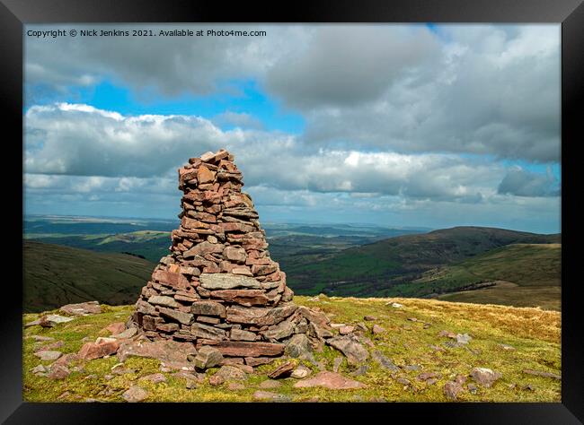 View North from Fan Nedd Brecon Beacons Framed Print by Nick Jenkins