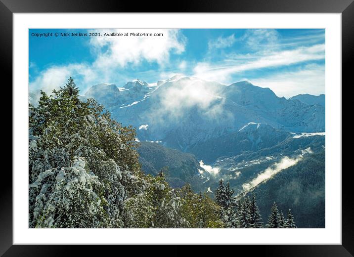 Mont Blanc Massif French Alps Framed Mounted Print by Nick Jenkins