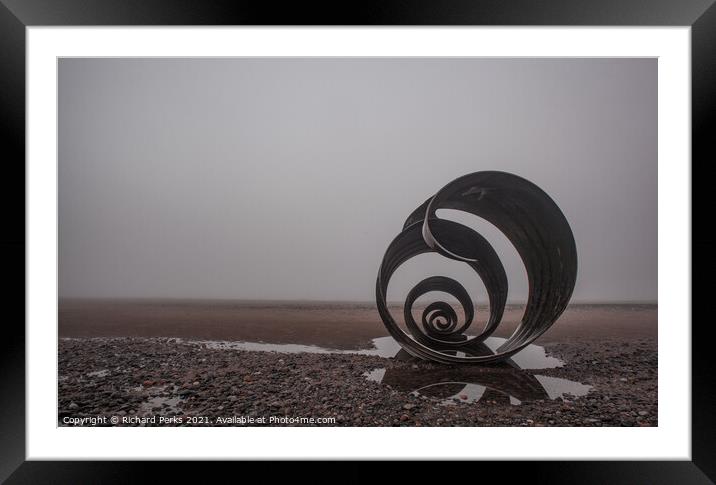 Enchanting Marys Shell in the Fog Framed Mounted Print by Richard Perks