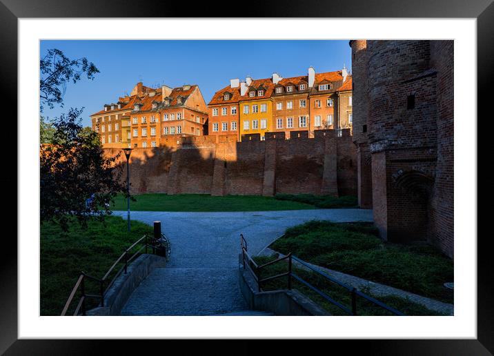 Old Town in Warsaw at Sunset Framed Mounted Print by Artur Bogacki