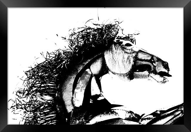 Ebony Stallion Framed Print by Tony Mumolo