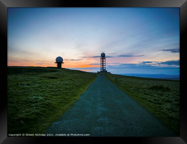 Evening Sky, Clee Hill Summit in Shropshire Framed Print by Shawn Nicholas