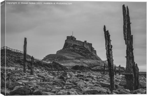 Majestic Lindisfarne Castle Standing Tall Canvas Print by Steven Nokes