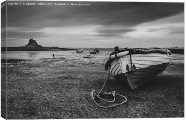 Majestic Lindisfarne Castle on Holy Island Canvas Print by Steven Nokes