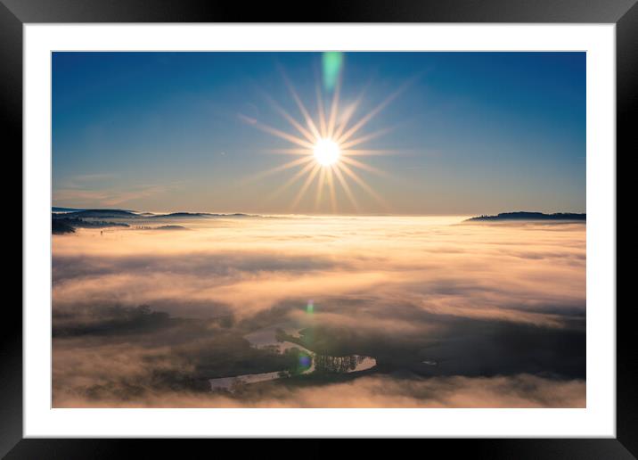Sun Burst Cloud Inversion  Framed Mounted Print by Jonny Gios