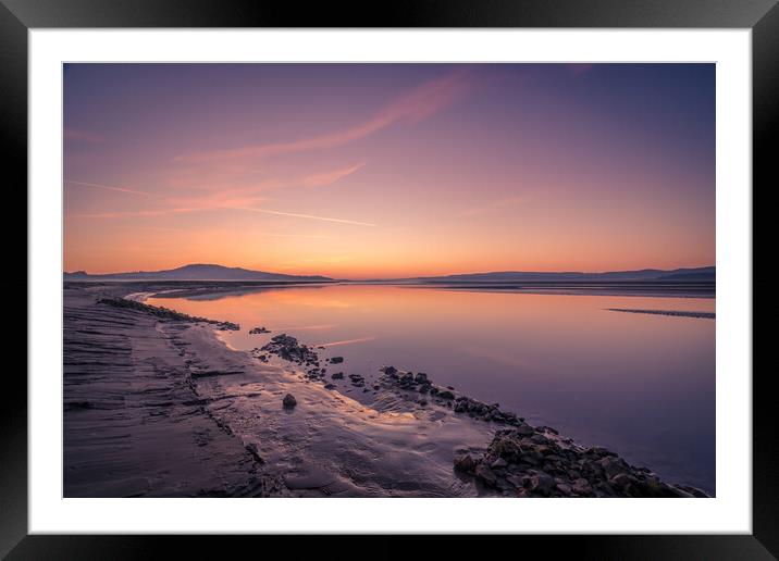 Arnside Sunset Beach  Framed Mounted Print by Jonny Gios