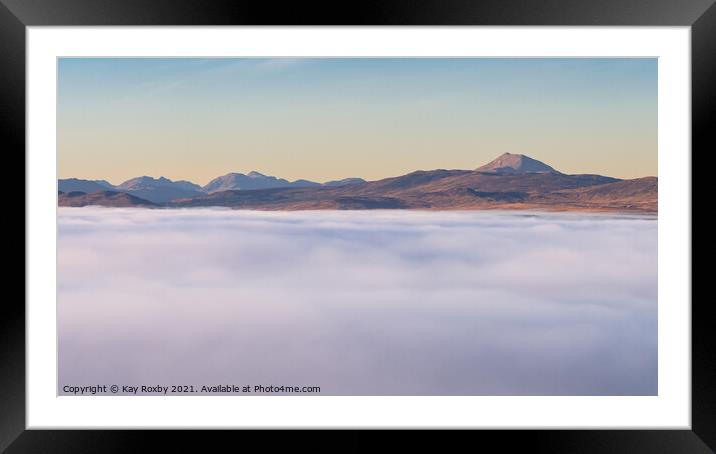 Ben Lomond and the Arrochar Alps cloud inversion Framed Mounted Print by Kay Roxby