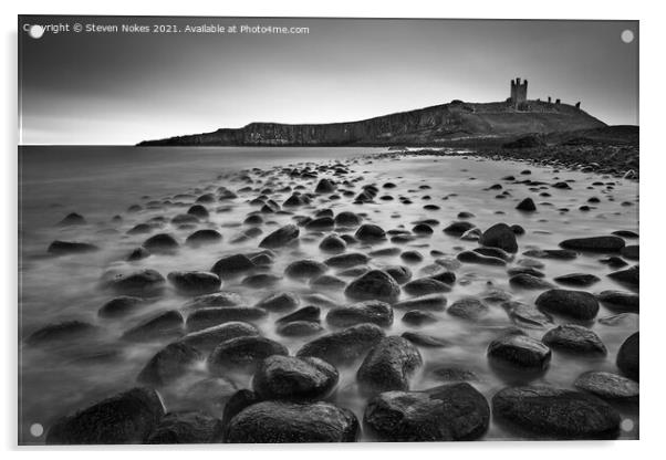 Majestic Ruins of Dunstanburgh Castle Acrylic by Steven Nokes
