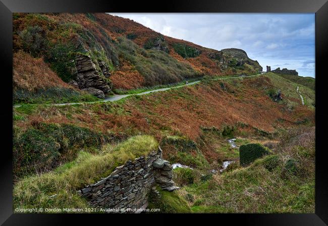 The path to Tintagel Castle, Cornwall Framed Print by Gordon Maclaren