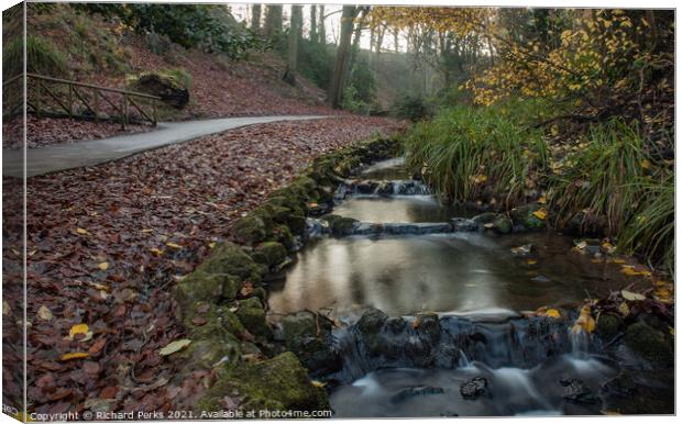  Autumn in Scarborough`s Peasholm Park Canvas Print by Richard Perks
