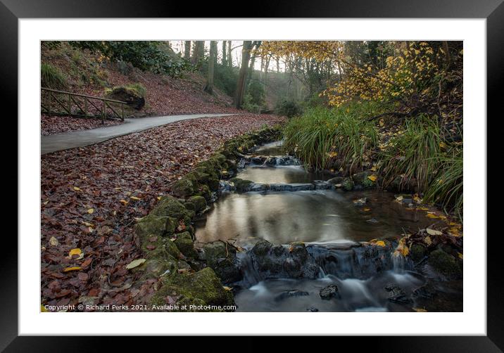  Autumn in Scarborough`s Peasholm Park Framed Mounted Print by Richard Perks