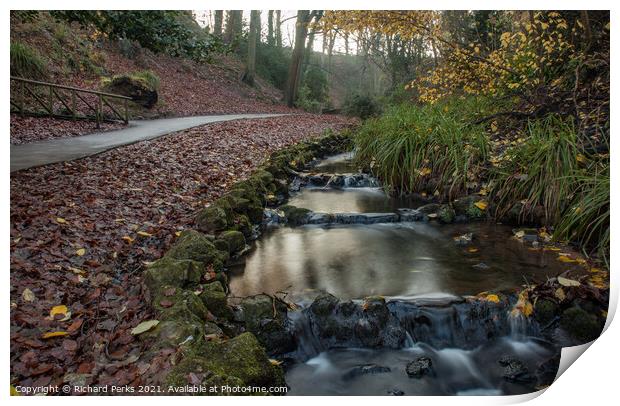  Autumn in Scarborough`s Peasholm Park Print by Richard Perks