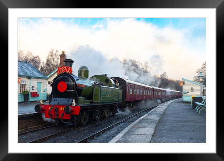 The NYMR Santa Special Framed Mounted Print by Kevin Winter