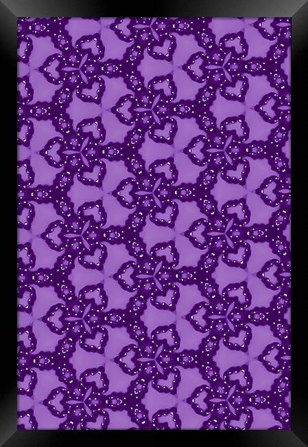 Purple Hearts Framed Print by Vickie Fiveash