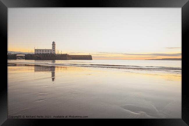 Serenity in Scarborough Framed Print by Richard Perks