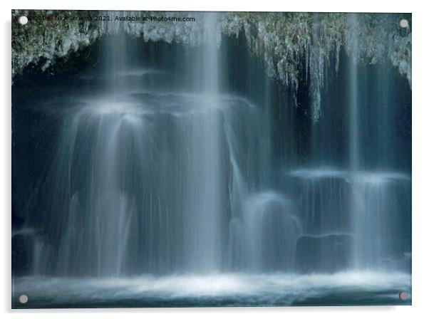 Close Up of Upper Ddwli Falls  Acrylic by Nick Jenkins