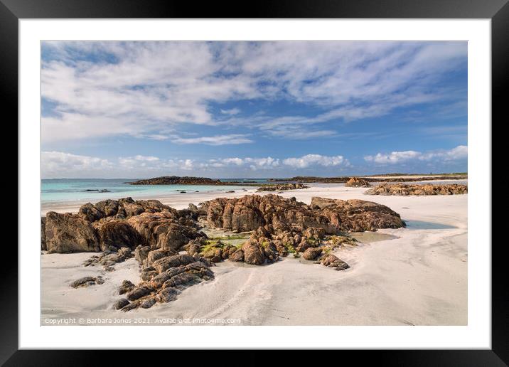 Traigh Iar  North Uist Outer Hebrides Scotland Framed Mounted Print by Barbara Jones