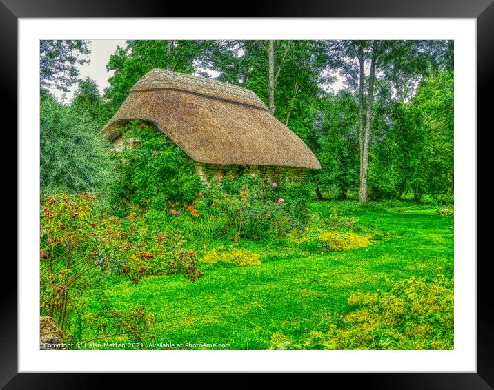 Thatched Cottage Garden  Framed Mounted Print by Helkoryo Photography
