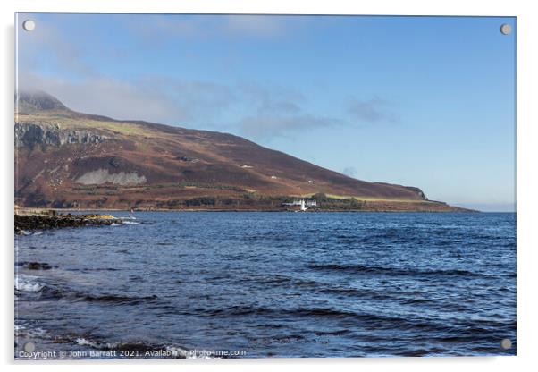 Holy Isle, Arran Acrylic by John Barratt