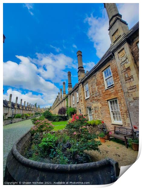 Vicars Close, Wells, Somerset Print by Shawn Nicholas