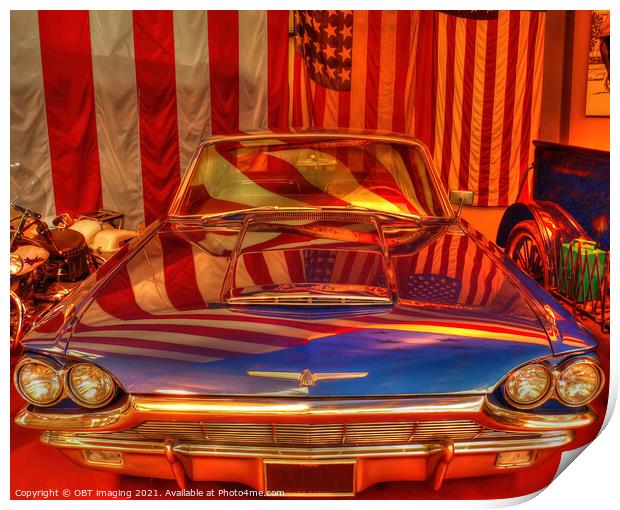 Ford Thunderbird Star's And Stripe USA Extravaganza   Print by OBT imaging