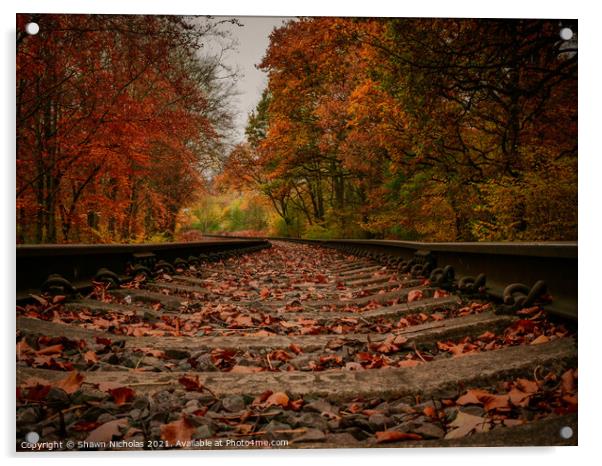 Severn Valley Steam Railway, Autumn trees Acrylic by Shawn Nicholas